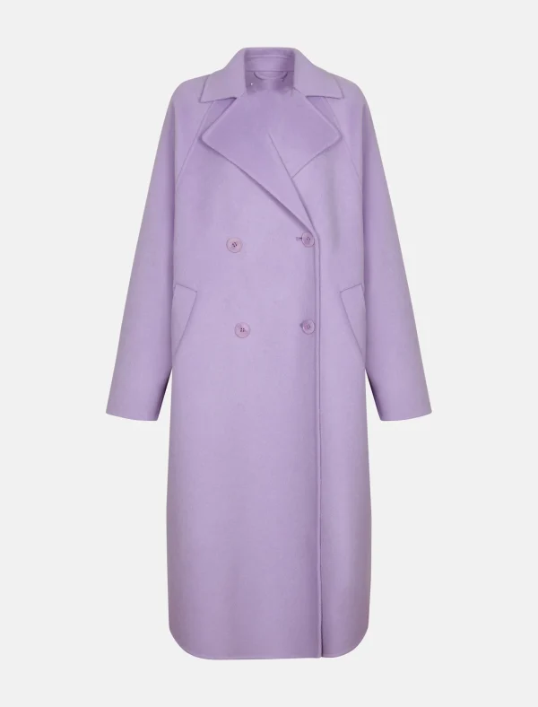 Women Clothing Oversized Wool Double Breasted Coat Elegant Solid Color Trench Coat - Image 6