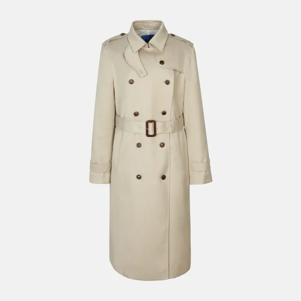 Comfortable Regular Fit Long Trench Coat Double Breasted Women Long Coat - Image 4