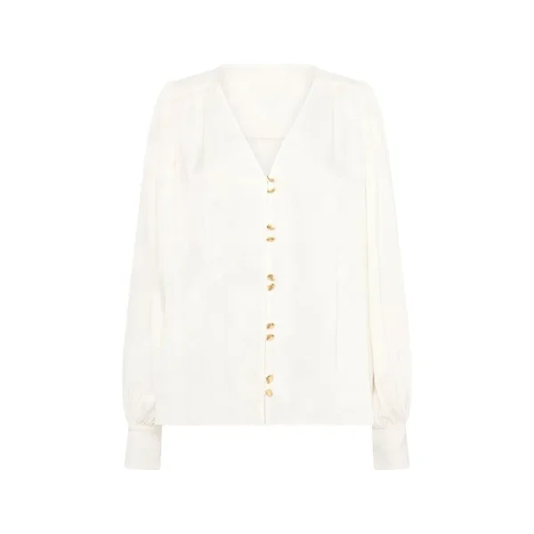 Long Sleeve Cotton White Linen Blouse High Quality Lady Elegant Shirt for Women - Image 2