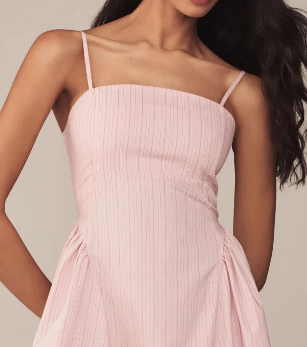 Design Summer Casual Dresses 2025 Hot Sale Elegant Slip Midi Long Striped Dress for Women - Image 4