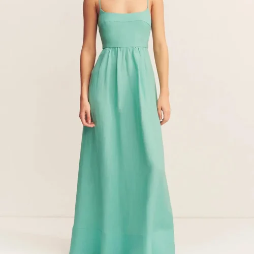 Elegant Long Maxi Dress Women Spaghetti Strap Summer Dress Slim Bodycon Backless Causal Linen Dresses