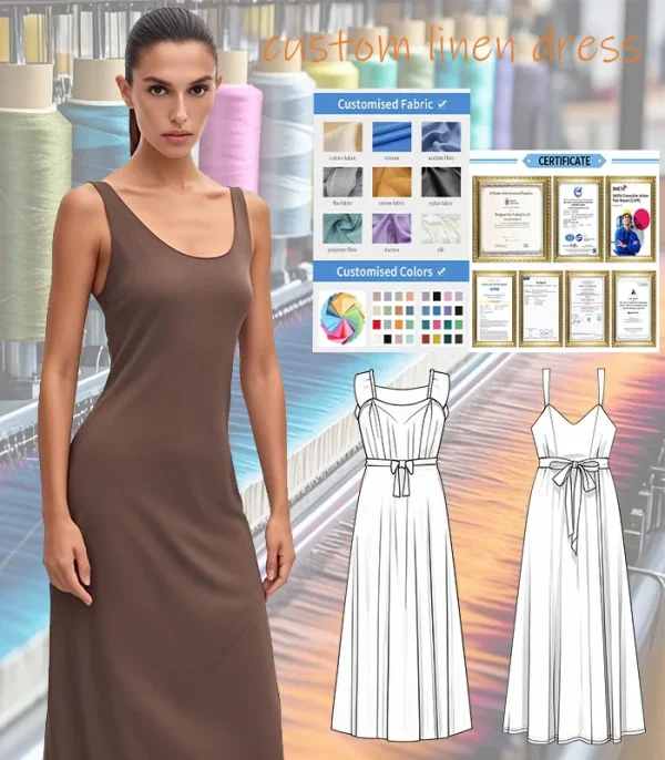 Chic Brown Silk Tank Dress Ideal for Casual Daily Wear and Office Chic Silk Dress