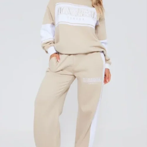 New Arrival Premium Splicing Fashion Design Cotton Sweatshirt Oversized Embroidered Women Sweatshirt