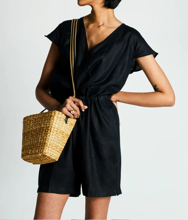 Summer Hot Selling Women Jumpsuit  Casual V-neck Short Sleeve Wide Leg Pants Women Short Jumpsuits - Image 3