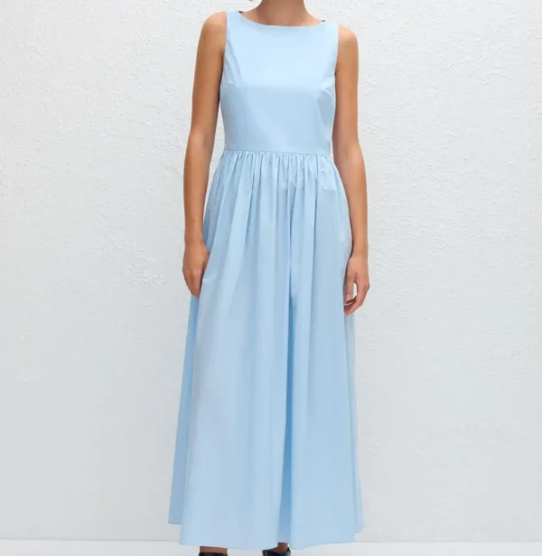 Elegant Round Neck Sleeveless Dress  Organic Cotton Perfect for Daily Wear and Outings Dress - Image 4