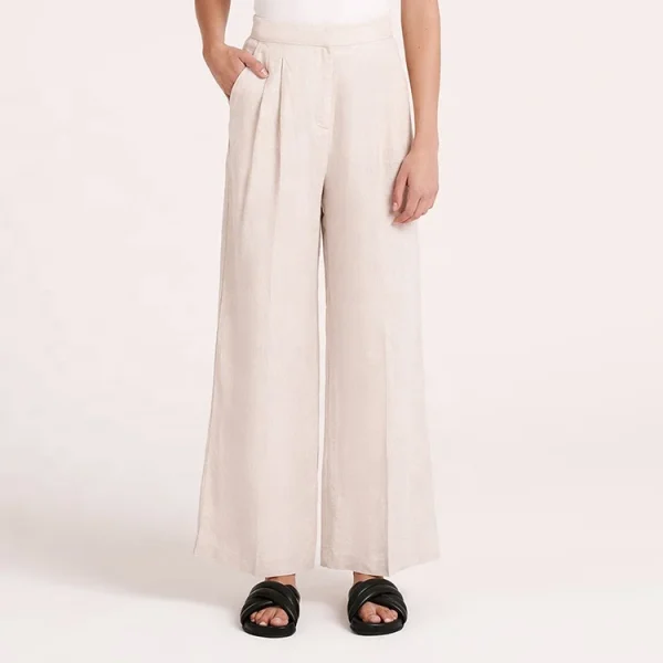 Summer Loose Long Trousers Women Casual Cotton Linen Fabric Wide Leg Pants Ladies Female - Image 2